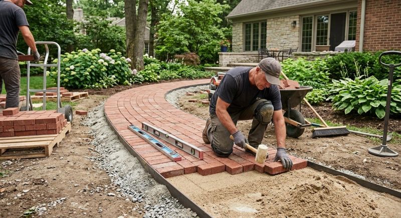 Brick Hardscape Installation in Providence, RI