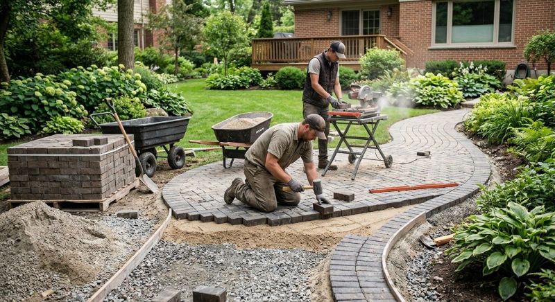 Brick Hardscape Installation in Nashua, NH