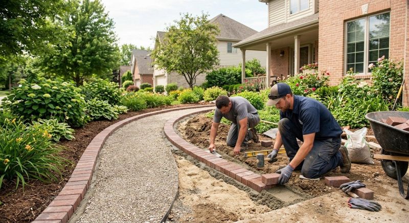 Brick Hardscaping Installation in West Hartford, CT
