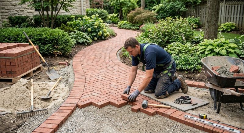 Brick Landscaping Installation in Boston, MA