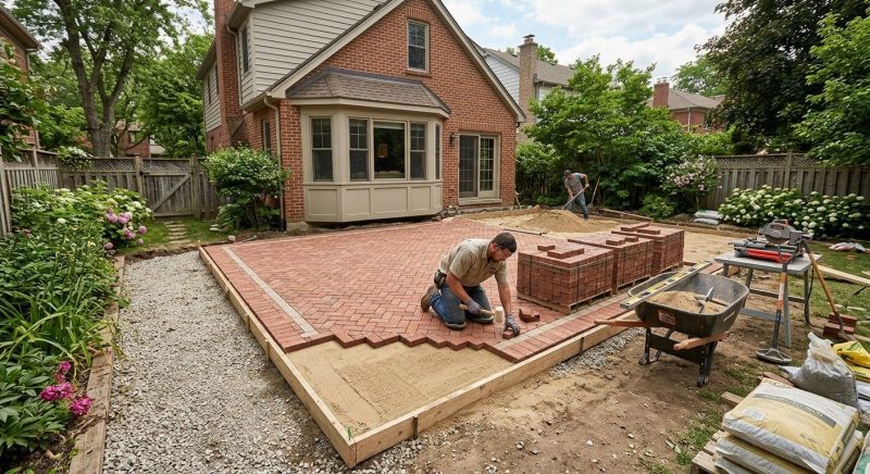 Brick Landscaping Installation in Worcester, MA